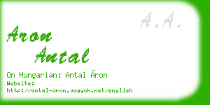 aron antal business card